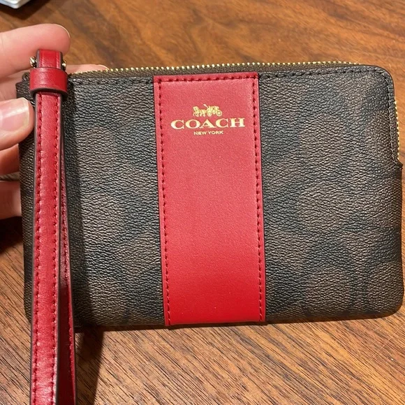Coach Corner Zip Wristlet - Picture 2 of 5